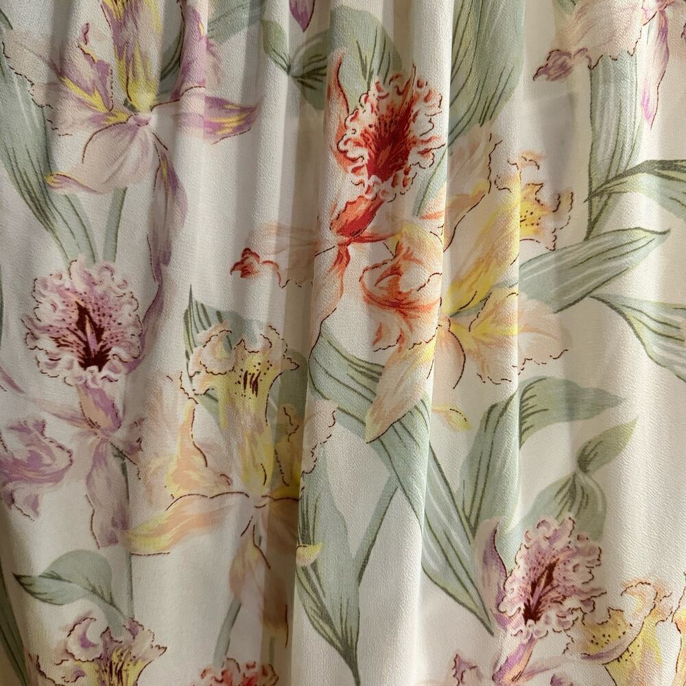 Ann Taylor Floral A-lined Knee Length Dress Flowy Size 16 - Picture 6 of 8